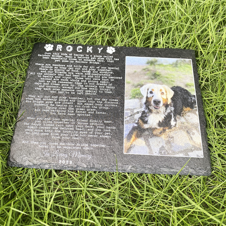 Dog Headstones, Dog Tombstone, Dog Gravestones, Personalized Dog Memorial Stone, Pet Memorial Gifts, Pet Loss Gifts, Pet Memorial Stones - Rectangle Shape