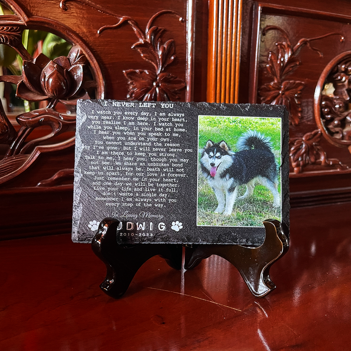 I Never Left You Poem- Personalized Dog Memorial Stone