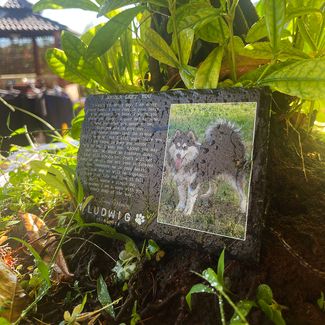 I Never Left You Poem- Personalized Dog Memorial Stone