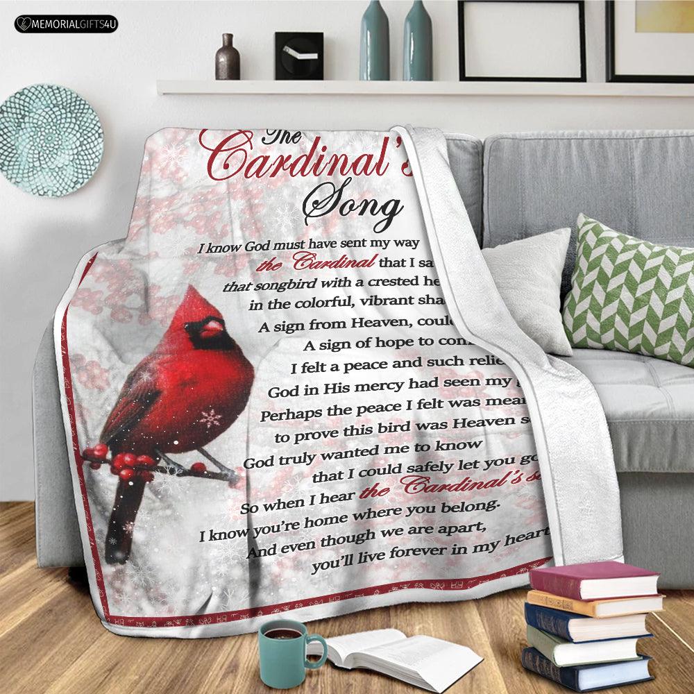 The Cardinal's Song - remembrance gifts for loss of mother Fleece Blanket