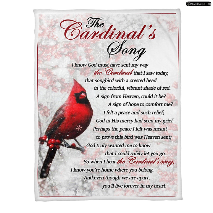 The Cardinal's Song - remembrance gifts for loss of mother Fleece Blanket