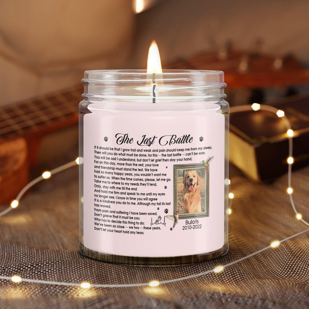 The Last Battle Poem - Personalized Dog Memory Candle