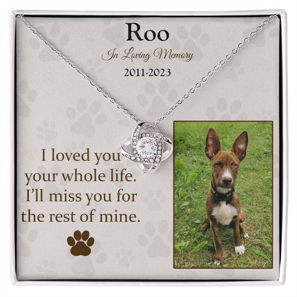 I Loved You Your Whole Life, I'll Miss You The Rest Of Mine Dog Memorial Gifts - Message Necklace