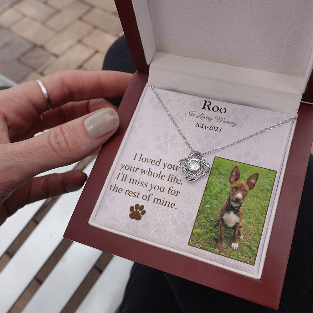 I Loved You Your Whole Life, I'll Miss You The Rest Of Mine Dog Memorial Gifts - Message Necklace