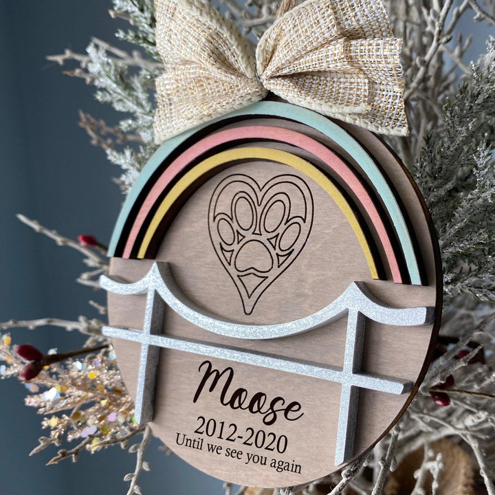 Until We See You Again - Rainbow Bridge Dog Memorial Ornament